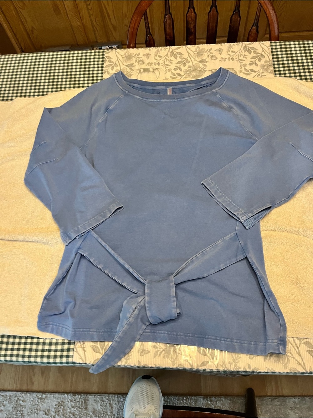 Women’s Free People Light Blue Tie-Front Sweatshirt